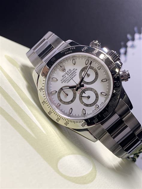 rolex daytona stainless steel white or black|Rolex daytona stainless for sale.